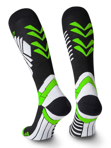 Spaio Ski-/snowboardsokken "Play" zwart/groen/wit