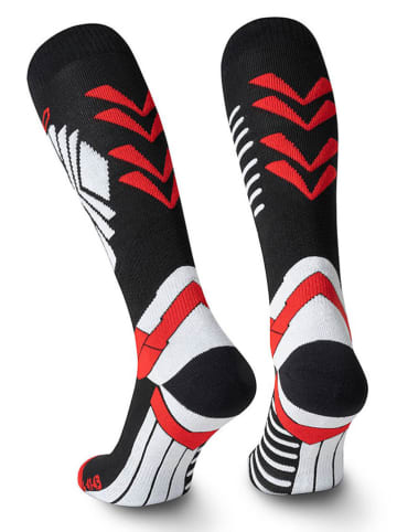 Spaio Podkolanówki narciarskie "Play" w kolorze czarno-czerwono-białym