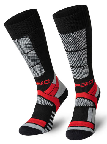 Spaio Ski-/snowboardkniekousen "Thermo-Evo 02" zwart/rood