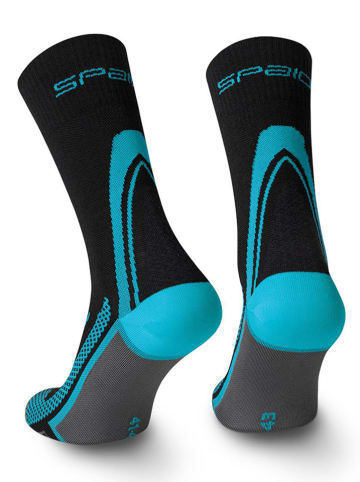 Spaio Trekkingsocken "Tactical" in Schwarz/ Türkis/ Grau