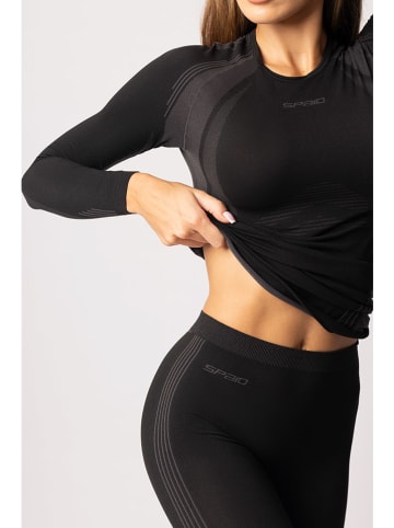 Spaio Thermoleggings "Powerful" in Schwarz/ Grau