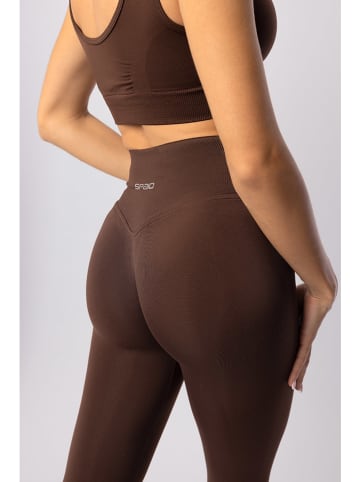 Spaio Trainingsleggings "Flex Innergy" in Braun