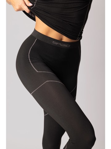 Spaio Legginsy termiczne "Rapid" w kolorze czarno-szarym