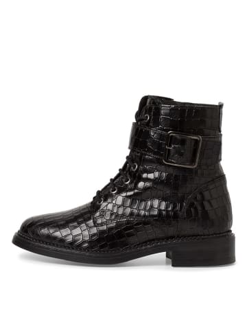 Tamaris Leder-Boots in Schwarz