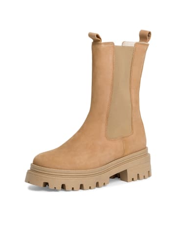 Tamaris Leren chelseaboots lichtbruin