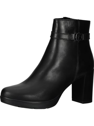 Tamaris Leder-Stiefeletten in Schwarz
