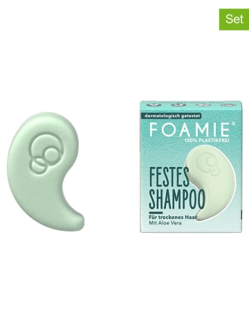 Foamie 4er-Set: Festes Shampoo "Aloe You Vera Much" - je 20 g