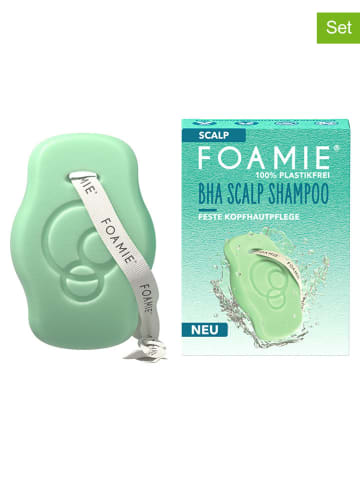 Foamie 4er-Set: Festes Shampoo "Salizylsäure Mallow" - je 80 g