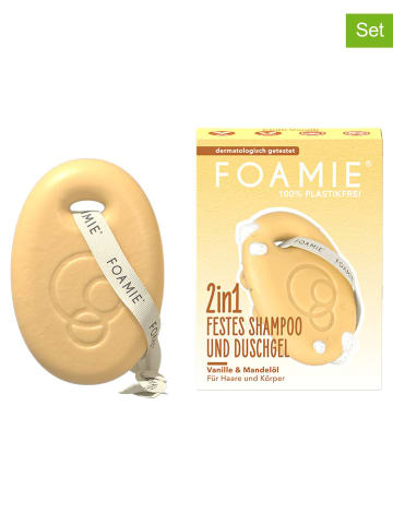 Foamie 4er-Set: 2in1 Hair and Body Bar "Vanille Mandelmilch" - je 80 g