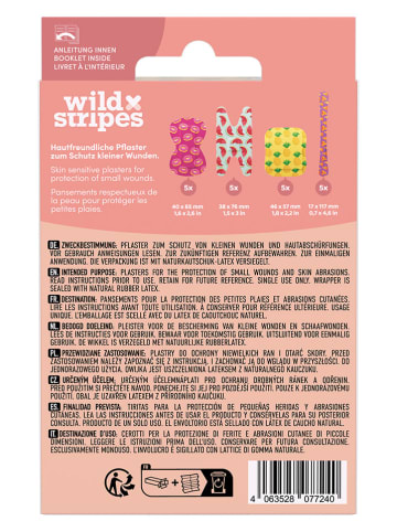 Wild Stripes 4-delige set: vingerpleisters - elk 20 stuks