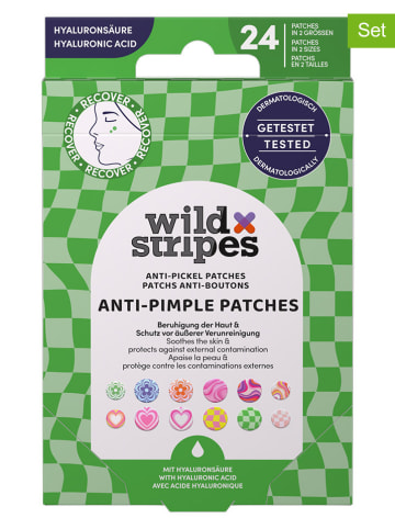 Wild Stripes 4er-Set: Anti-Pickel-Patches "Groovy Protect" - je 24 Stück