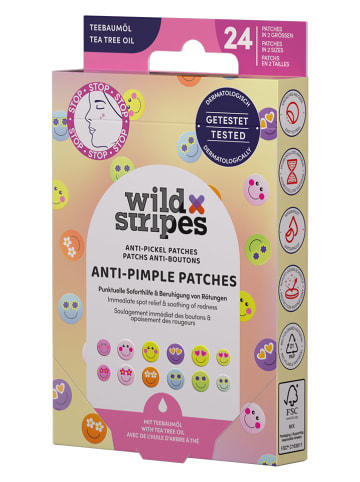 Wild Stripes 4er-Set: Anti-Pickel-Patches "Smile Prevent" - je 24 Stück