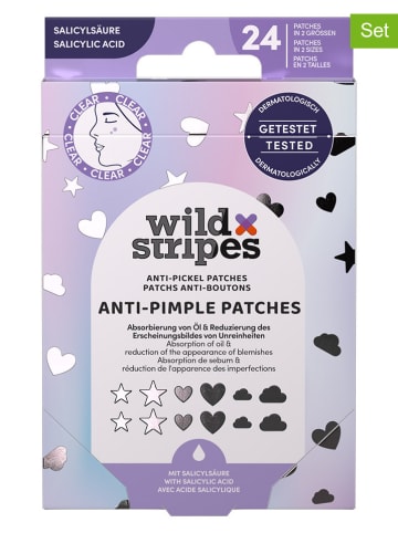 Wild Stripes 4-delige set: anti-puistjespleisters  "Holo Clear" - elk 24 stuks