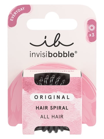 Invisibobble 2er-Set: Spiral-Haarbänder in Schwarz - á 3 Stück