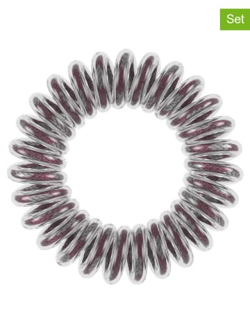 Invisibobble 2er-Set: Spiral-Haarbänder "Power" in Schwarz/ Rosa/ Blau  - á 6 Stück