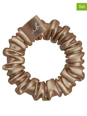Invisibobble 2er-Set: Haargummis "Sprunchie Slim" in Hellbraun/ Schwarz - á 2 Stück