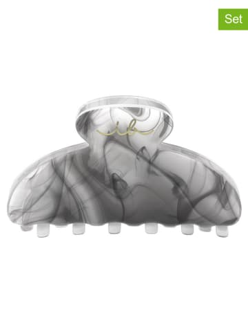 Invisibobble 2er-Set: Haarspangen "Clipstar" in Grau/ Lila - á 2 Stück