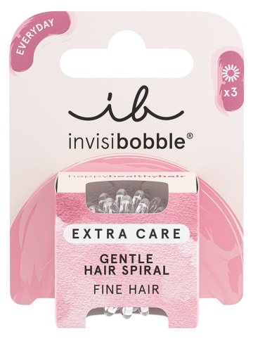 Invisibobble 2er-Set: Spiral-Haarbänder "Extra Care" in Transparent - á 3 Stück
