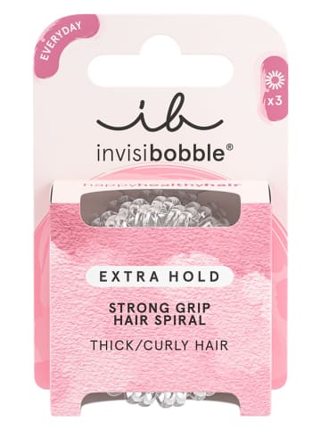 Invisibobble 2er-Set: Spiral-Haarbänder "Extra Hold" in Transparent - á 3 Stück