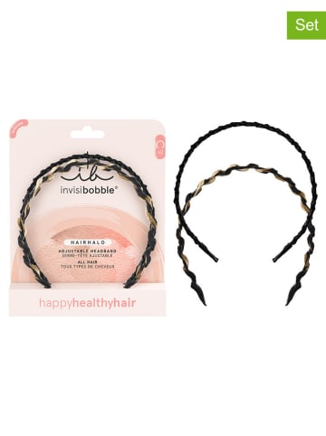 Invisibobble 2er-Set: Haarreifen "Hairhalo" in Schwarz - á 2 Stück