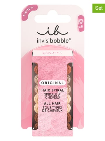 Invisibobble 2er-Set: Spiral-Haarbänder in Beige/ Braun/ Hellbraun/ Creme - á 8 Stück