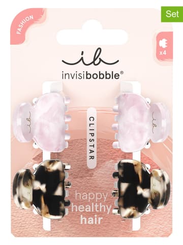 Invisibobble Spinki do włosów (8 szt.) "Petit Four" w kolorze jasnoróżowo-brązowym
