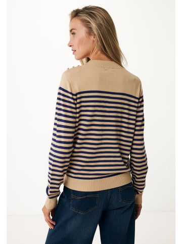 Mexx Sweter w kolorze beżowo-granatowym