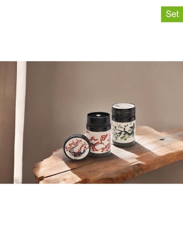 Eigenart 2-delige set: theecontainers "Akashi" rood/groen - 150 g