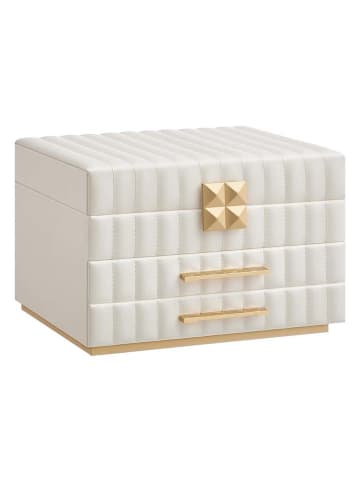 Songmics Schmuckkasten in Weiß - (B)24 x (H)15,8 x (T)21,5 cm