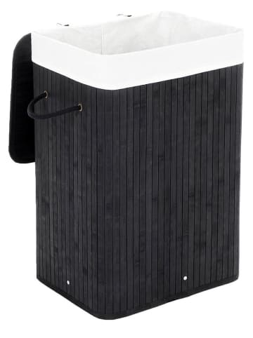 SONGMICS Kosz w kolorze czarno-białym na pranie - 40 x 60 x 30 cm