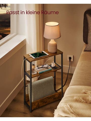 Songmics Stolik w kolorze brązowo-czarnym - 45 x 58 x 18 cm