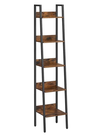 Songmics Standregal in Schwarz/ Braun - (B)33,8 x (H)170 x (T)30 cm