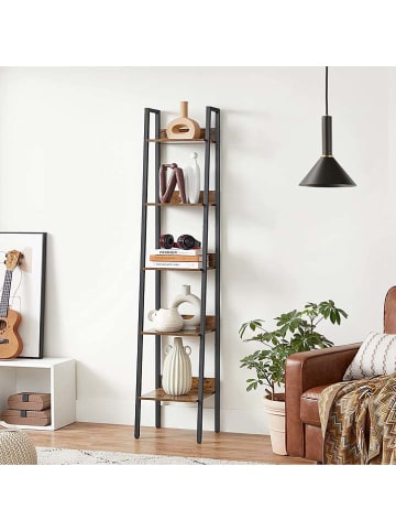Songmics Standregal in Schwarz/ Braun - (B)33,8 x (H)170 x (T)30 cm