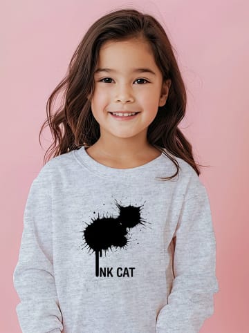WOOOP Sweatshirt "Ink cat" grijs