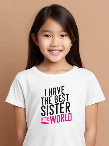 WOOOP Shirt "I have the best sister in the world" in Weiß