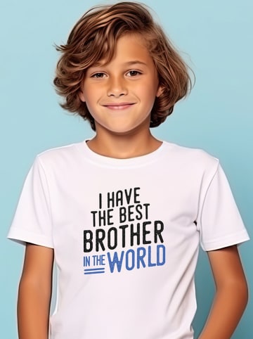 WOOOP Koszulka "I have the best brother in the world" w kolorze białym
