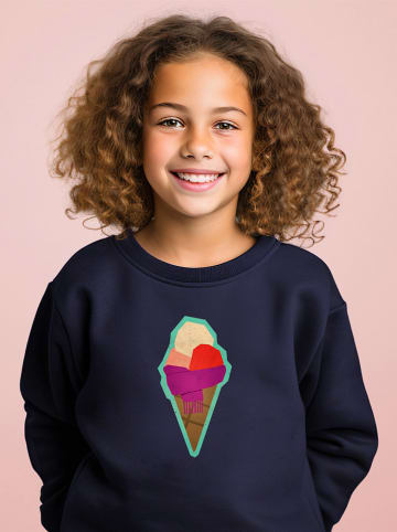 WOOOP Bluza "Ice cream" w kolorze granatowym