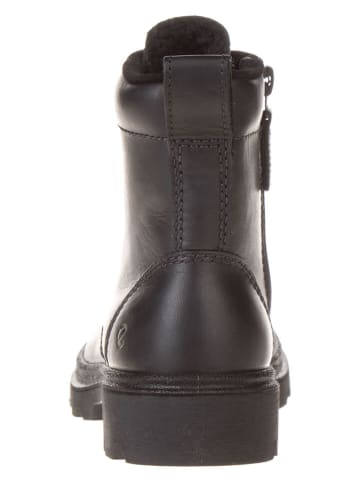 Ecco Leder-Boots "Grainer" in Schwarz