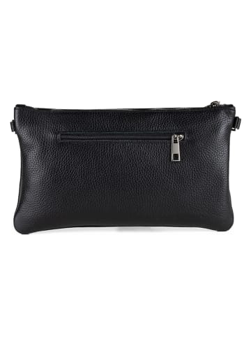 Mia Tomazzi Leder-Clutch "Caradosso" in Schwarz - (B)26 x (H)15 x (T)3 cm