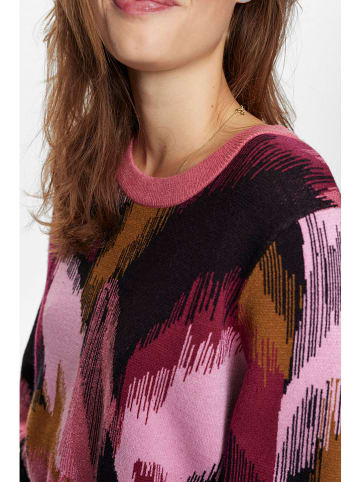 NÜMPH Sweter "Leavy" w kolorze ciemnofioletowym