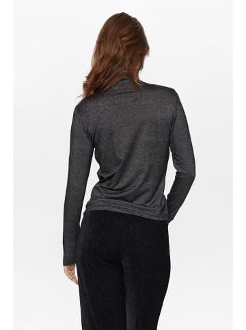 NÜMPH Bluse "Brianne" in Anthrazit/ Silber