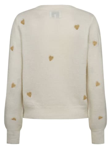 NÜMPH Sweter "Holly" w kolorze kremowym