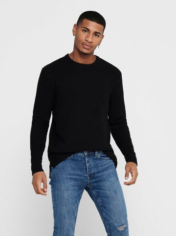 ONLY & SONS Sweter "Dan" w kolorze czarnym