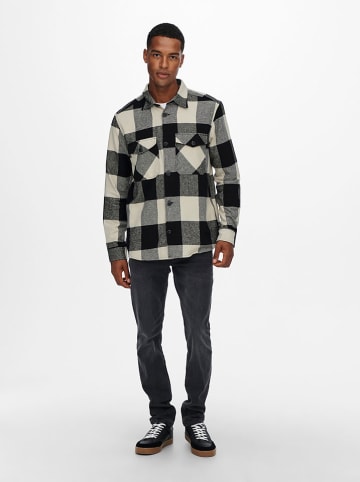 ONLY & SONS Hemd "Milo" in Schwarz/ Weiß