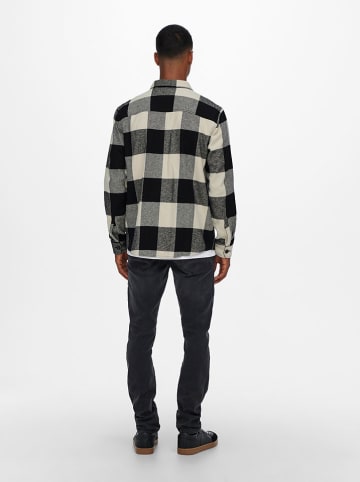 ONLY & SONS Hemd "Milo" in Schwarz/ Weiß