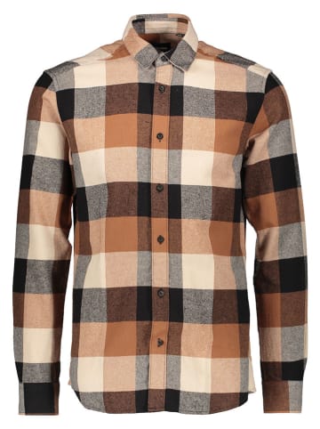 ONLY & SONS Hemd in Braun/ Beige/ Schwarz