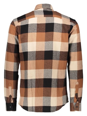 ONLY & SONS Hemd in Braun/ Beige/ Schwarz