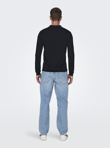 ONLY & SONS Koszulka polo "Wyler" w kolorze granatowym