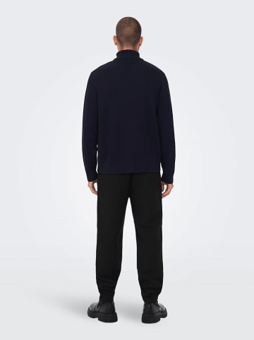 ONLY & SONS Rollkragenpullover "Phil" in Dunkelblau