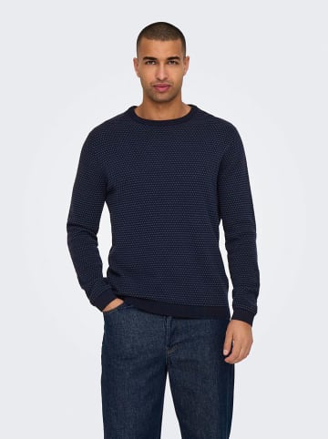 ONLY & SONS Sweter "Tapa" w kolorze granatowym